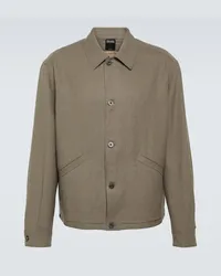 Ermenegildo Zegna Giacca camicia in lino Grigio