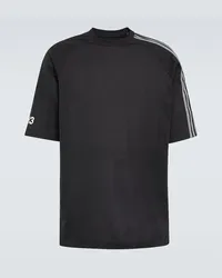 Y-3 T-shirt 3-Stripes in misto cotone Nero