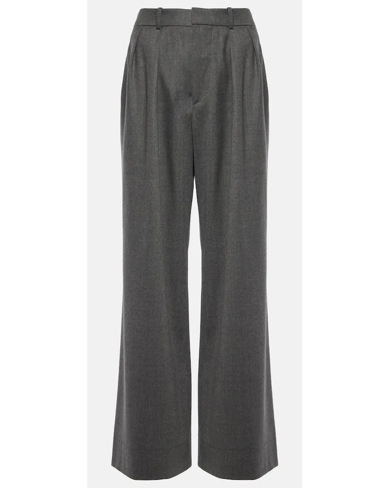 WARDROBE.NYC Pantaloni a gamba larga in lana Grigio