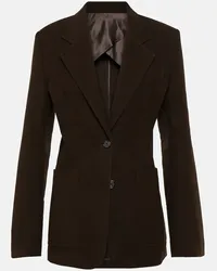 Totême Blazer monopetto in cotone Marrone