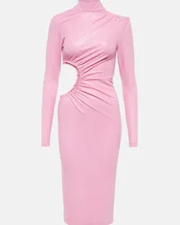 ROTATE Birger Christensen Abito midi Alice con cut-out Rosa