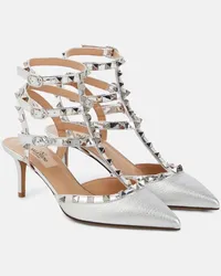 Valentino Garavani Pumps slingback Rockstud in pelle Argento