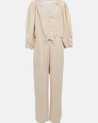 Velvet Jumpsuit Dione in lino Beige