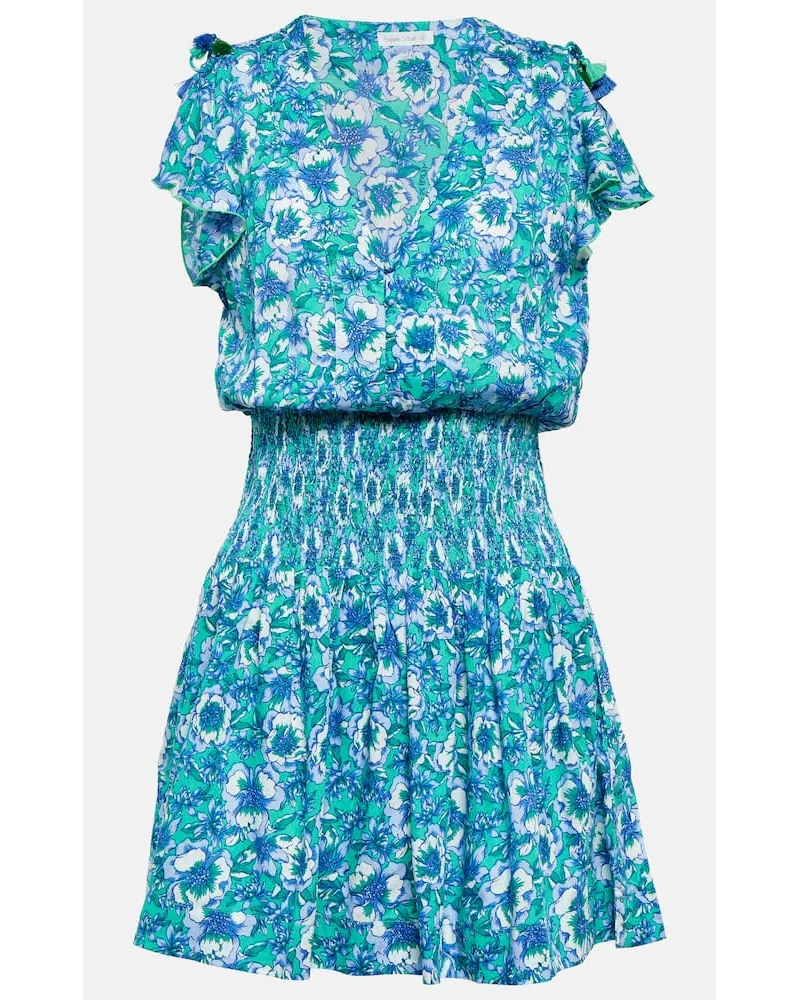 Poupette St Barth Miniabito Rachel con stampa Blu