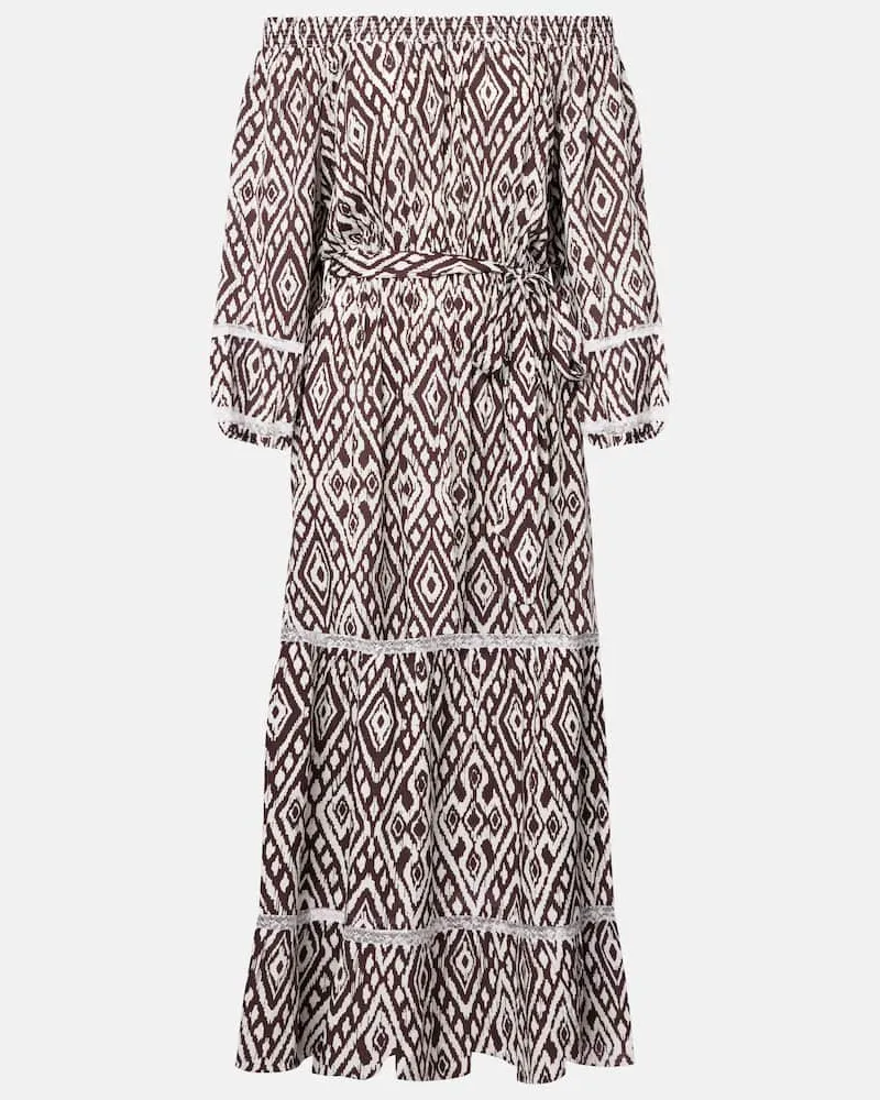 Melissa Odabash Abito midi Eclipse con stampa Blu
