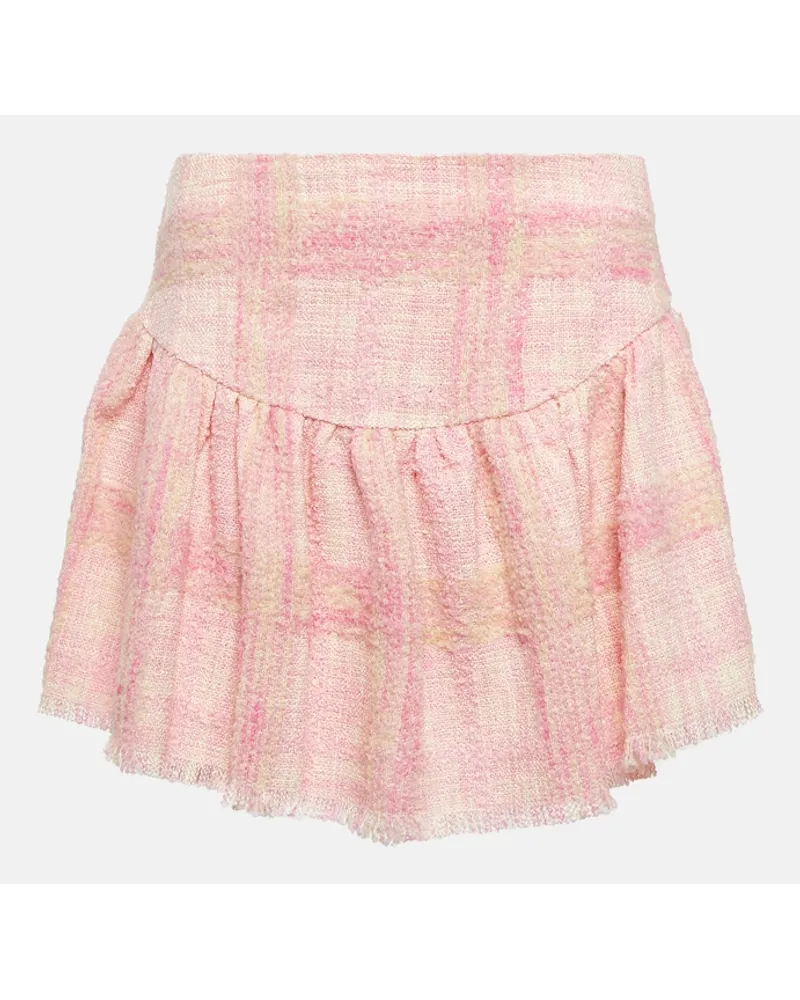 LoveShackFancy Minigonna Lively in tweed Rosa