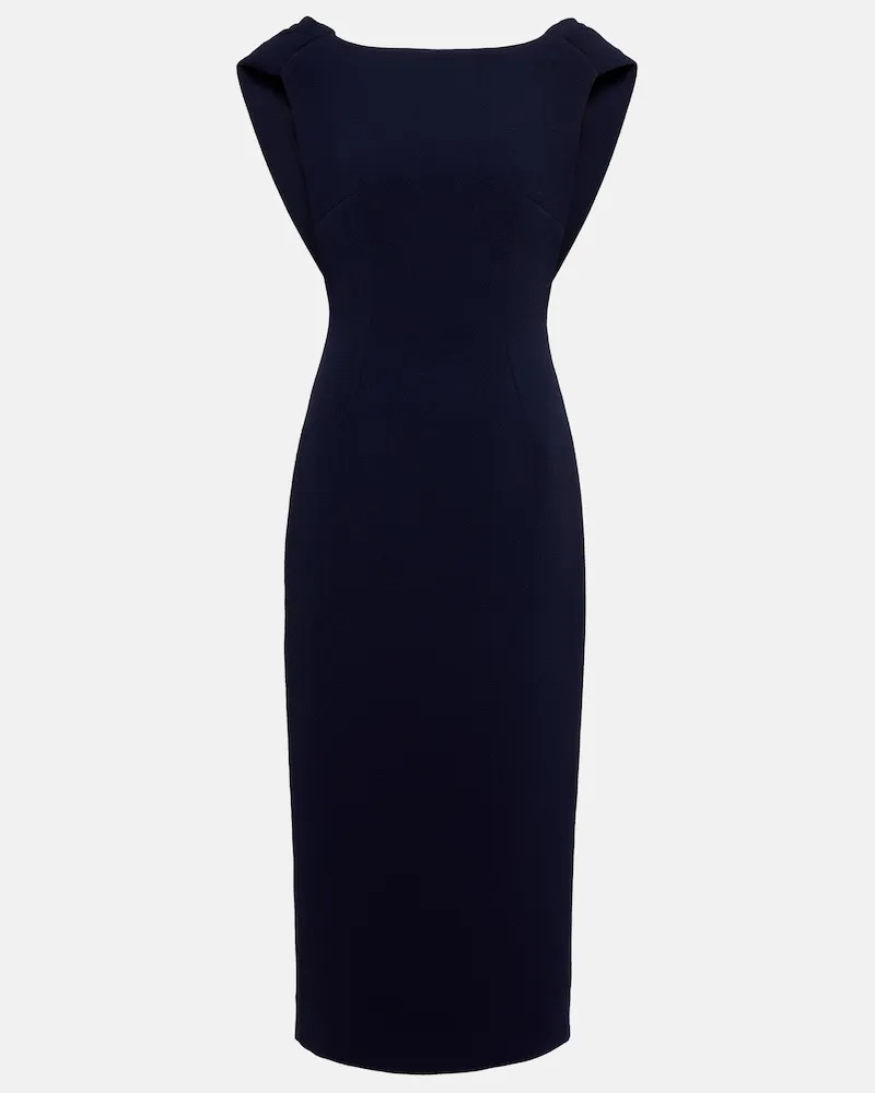 EMILIA WICKSTEAD Abito midi Maliya in crÃªpe Nero