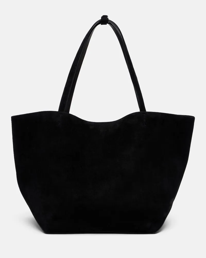 The Row Shopper Park Three Edge in suede Nero