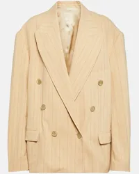 Isabel Marant Blazer doppiopetto gessato Klero Giallo