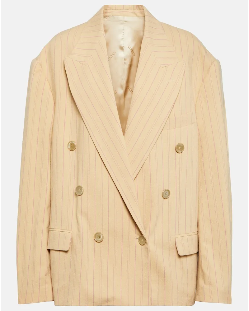 Isabel Marant Blazer doppiopetto gessato Klero Giallo