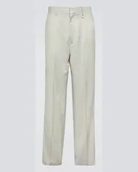 Givenchy Pantaloni a gamba larga in lana vergine Bianco