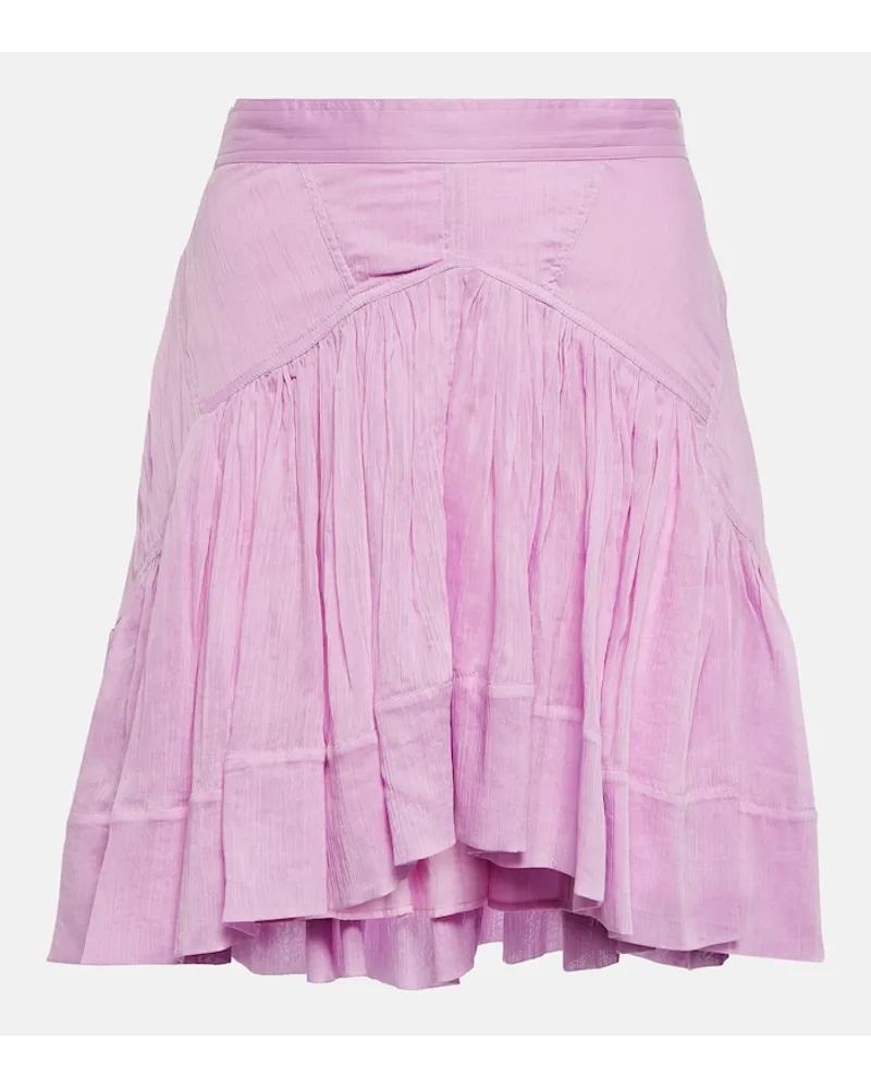 Isabel Marant Minigonna Kadavu in cotone e seta Rosa