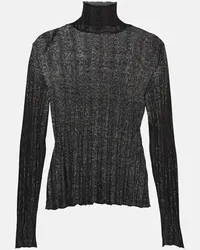 The Row Pullover in lino e seta Nero