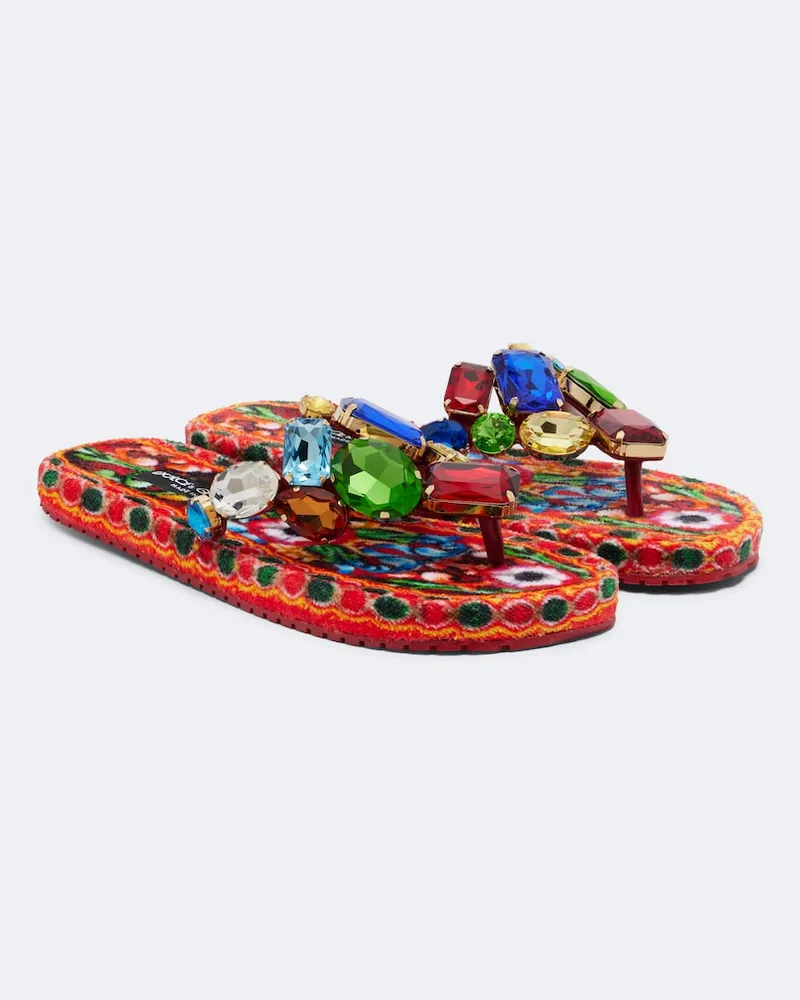 Dolce & Gabbana Sandali infradito in pelle Multicolore