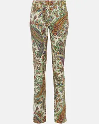 Etro Jeans slim a vita media con stampa Multicolore