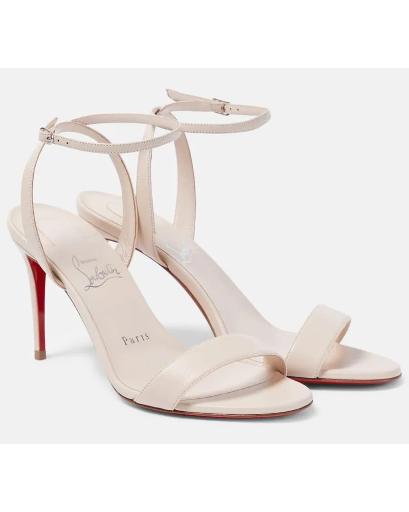 Christian Louboutin Sandali Loubigirl 85 in pelle Neutro
