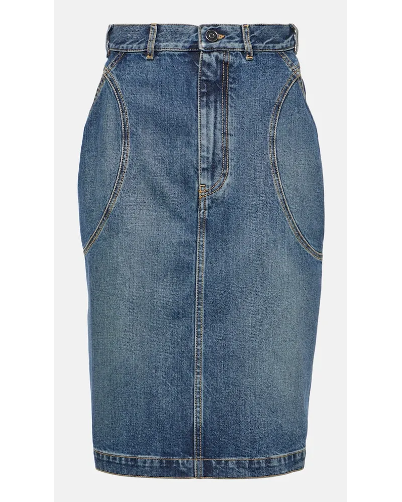 Alaïa AlaÃ¯a Gonna a tubino di jeans Blu