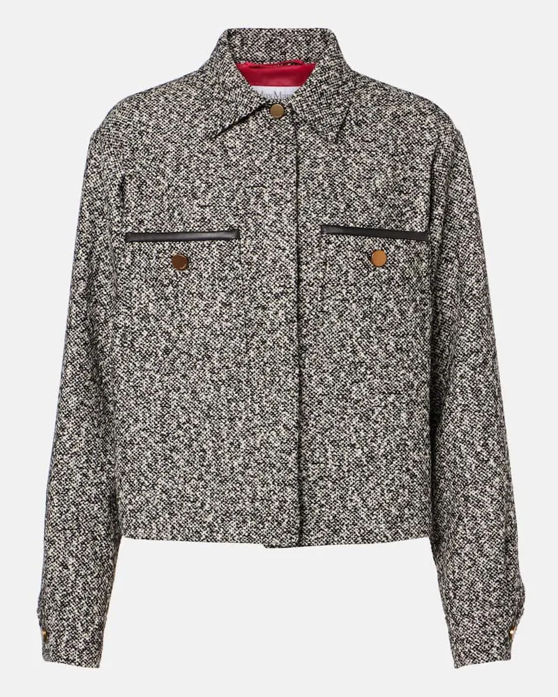 Max Mara Giacca Demien in tweed di misto lana Nero