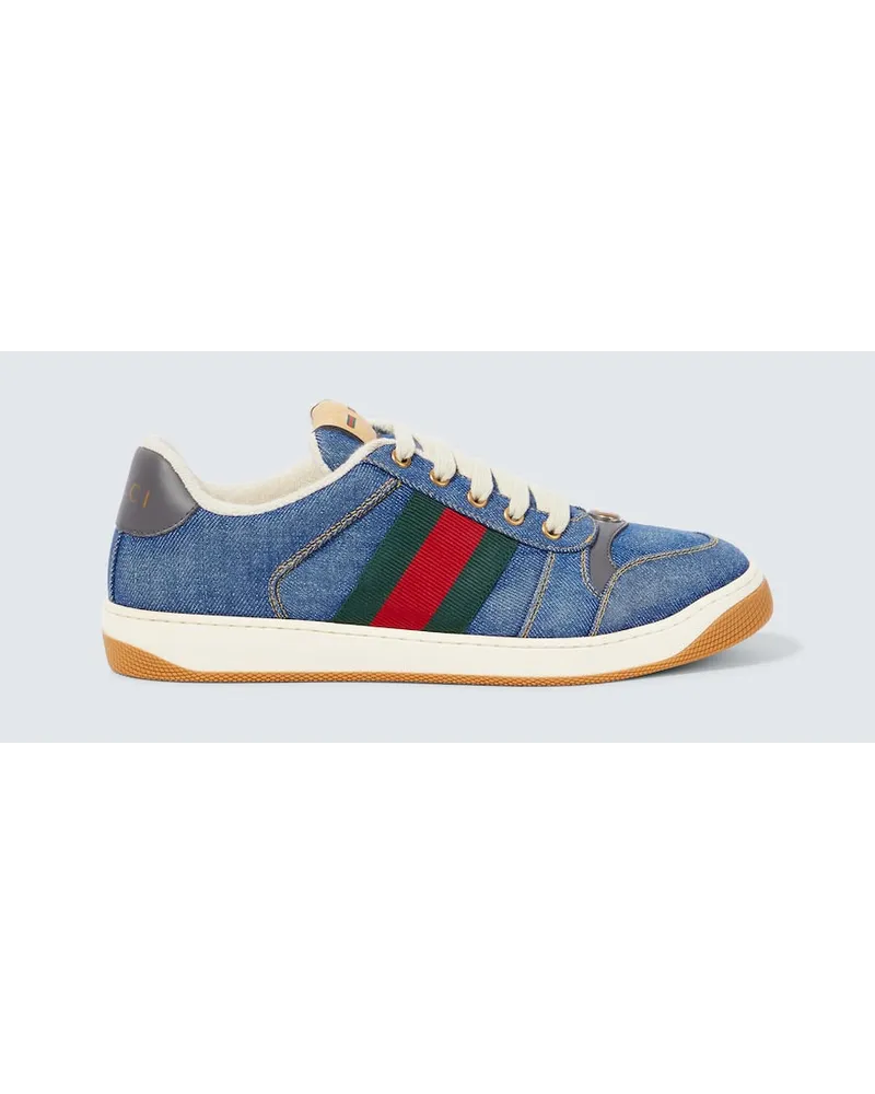 Gucci Sneakers Screener in denim Blu