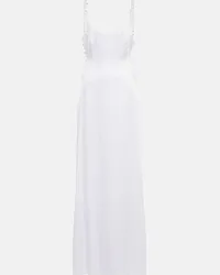 GALVAN Bridal - Abito lungo Pearled Cove con cut-out Bianco