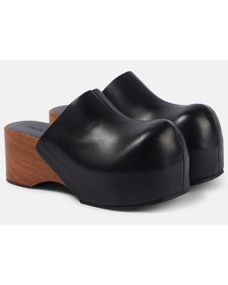 Acne Studios Mules in pelle Nero