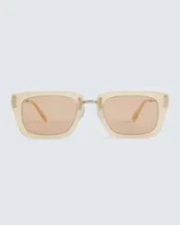 Jacquemus Occhiali da sole squadrati in acetato Beige