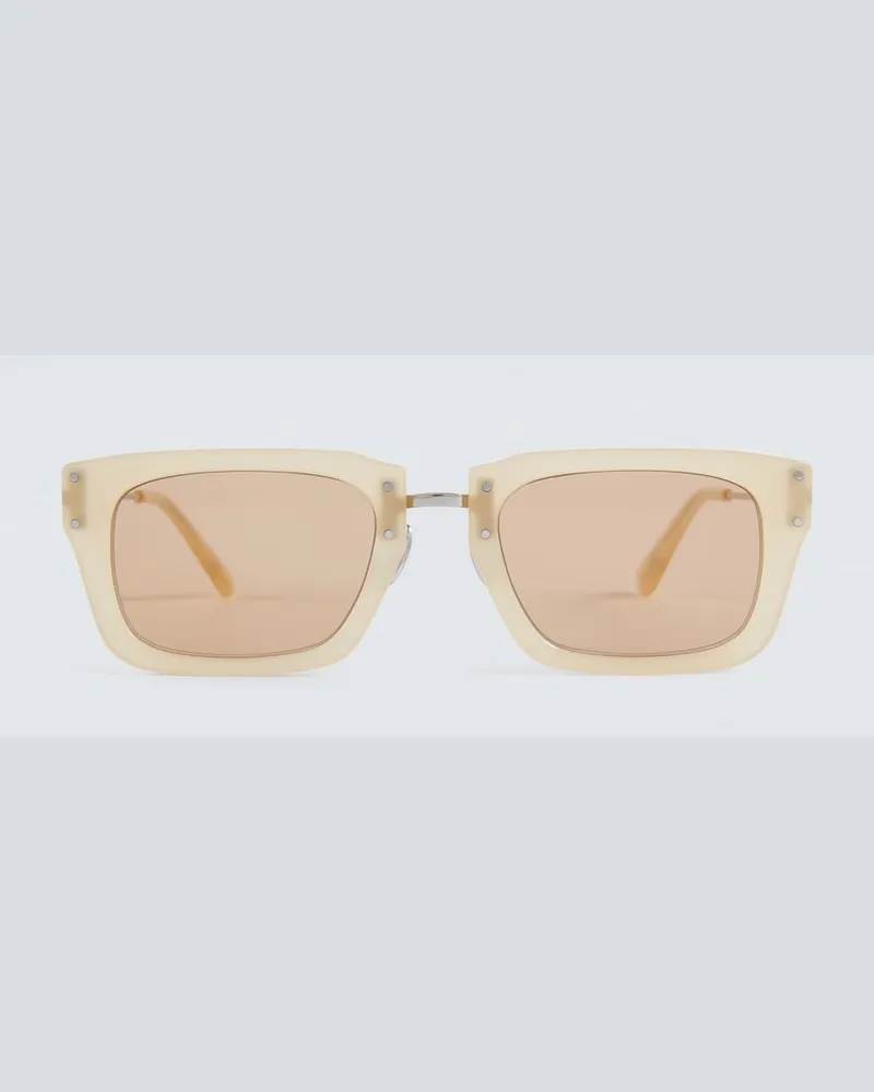 Jacquemus Occhiali da sole squadrati in acetato Beige