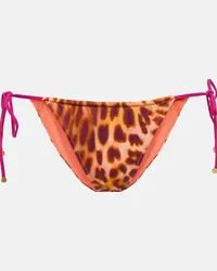 Stella McCartney Slip bikini con stampa leopardata Multicolore