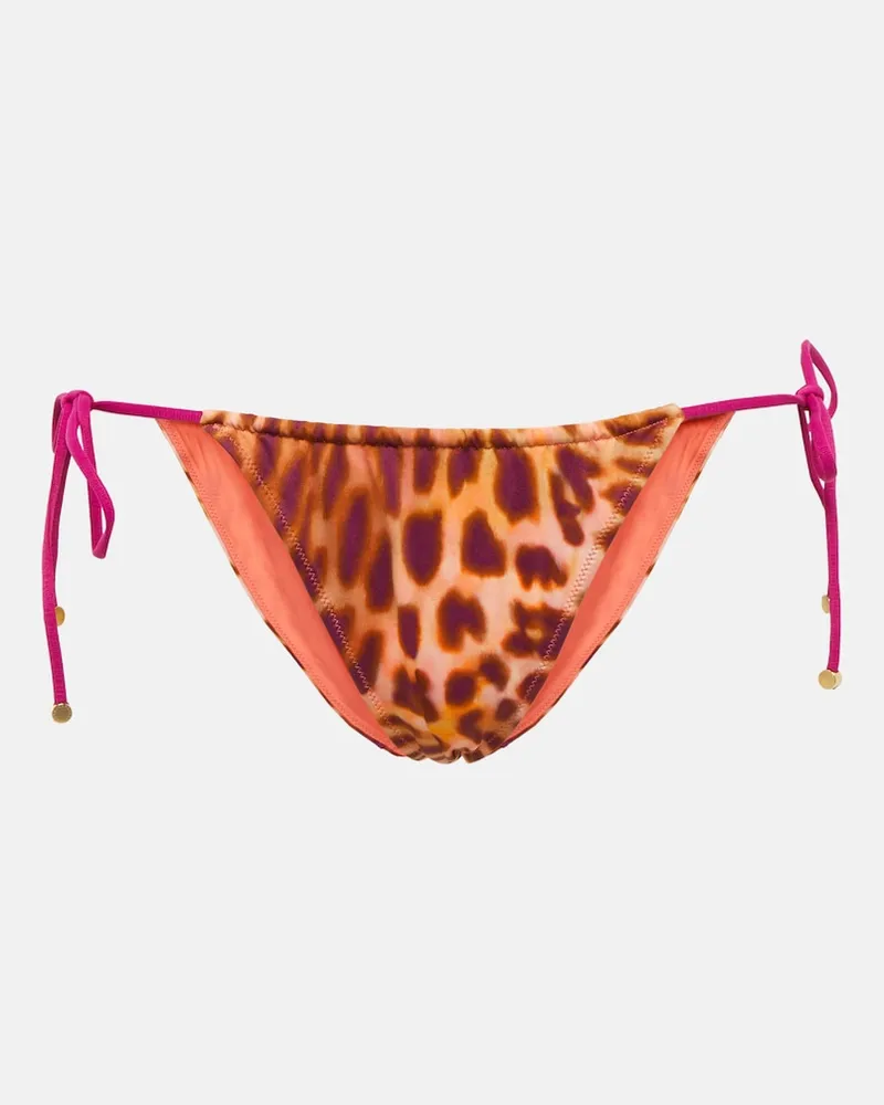 Stella McCartney Slip bikini con stampa leopardata Multicolore