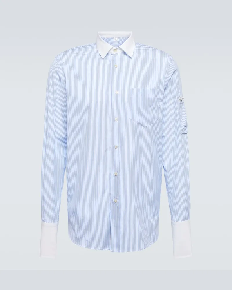 Winnie NYC Camicia in popeline di cotone a righe Blu