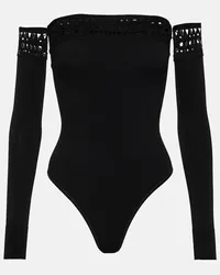 Alaïa Alaïa Body Vienne con scollo bardot Nero