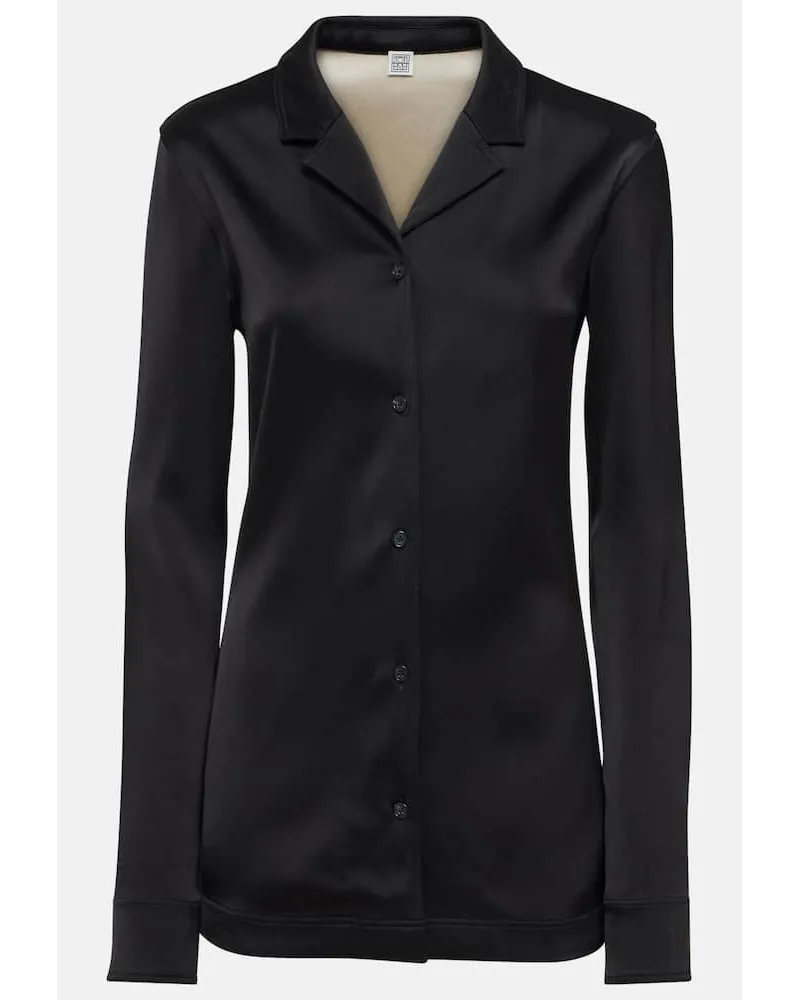 Totême Camicia in raso Nero