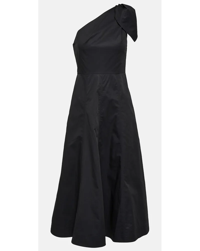 Roland Mouret Abito midi in popeline di cotone Nero
