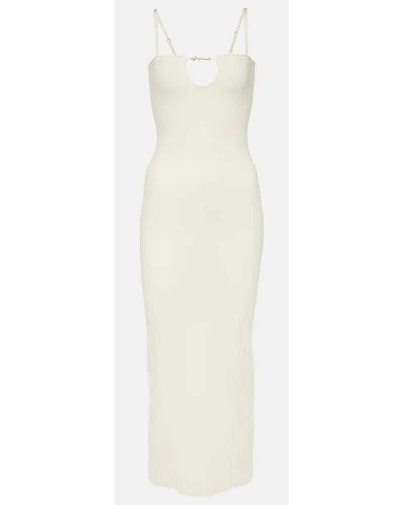 Jacquemus Abito midi La Robe Sierra Bretelles Bianco