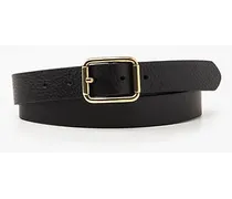 Cintura con barra centrale media larghezza Nero / Regular Black