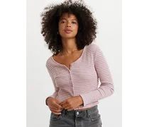 T shirt Monica a manica lunga Rosa / Penny Stripe Keepsake Lilac