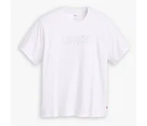 T shirt stampata taglio comodo Bianco / Corded Headline White