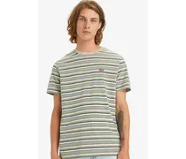 T shirt Housemark Original Grigio / Rings Stripe Feather Grey