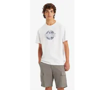 T shirt stampata taglio comodo Bianco / Ssnl Boxtab Globe White