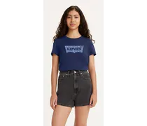 La T shirt Perfect Blu / Batwing Nina Floral Fill Naval Academy