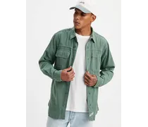 Camicia da lavoro Auburn a manica lunga Verde / Olie Forest Garment Dye