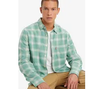 Camicia Sunset standard con tasca Verde / Raphael Plaid Feldspar