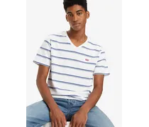 T shirt Housemark Original con scollo a V Multicolore / Sail Stripe Bright White