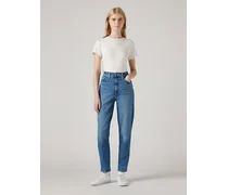 Mom Jeans a vita alta Blu / Medium Indigo Worn In