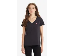 La T shirt Perfect con scollo a V Nero / Caviar