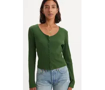 T shirt Monica a manica lunga Verde / Black Forest