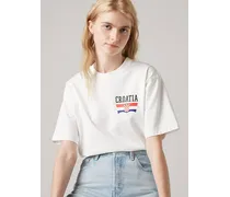 T shirt Vintage ® Red Tab™ Bianco / Croatia White Body