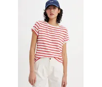 T shirt Margot Rosso / Captain Stripe Coral Red