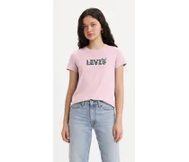 Levi's La T shirt Perfect Rosa / Hl Logo Michelle Floral Chalk Pink Rosa