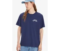 T shirt stampata taglio comodo Blu / Arched Headline Naval Academy